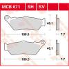 PLAQUETTES DE FREIN TRIUMPH ROCKET 3 ARRIERE...TRW MCB671 BRAKE PAD ALLROUND ORGANIC STANDARD