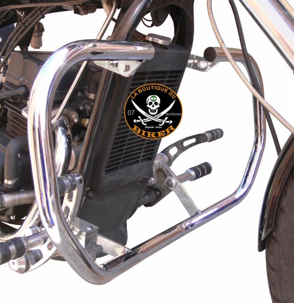 BARRE DE PROTECTION MOTEUR 125 SPYDER...SP967 CHROME...LA BOUTIQUE DU BIKER