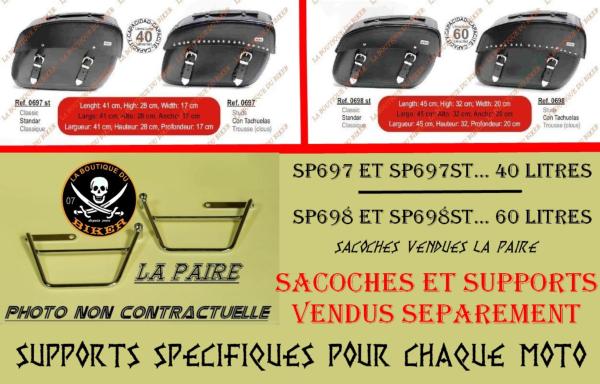 SUPPORTS SACOCHES HANWAY RAW 125 + MASAI MOTOS PAS COMPATIBLE POUR LES EURO4...SP1170 KLICKFIX...SPAAN LA BOUTIQUE DU BIKER