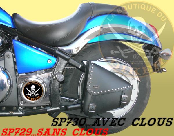 SACOCHE CADRE SOFTAIL NOIR CLOUTEE 3 LITRES...SP0730...SPAAN LA BOUTIQUE DU BIKER