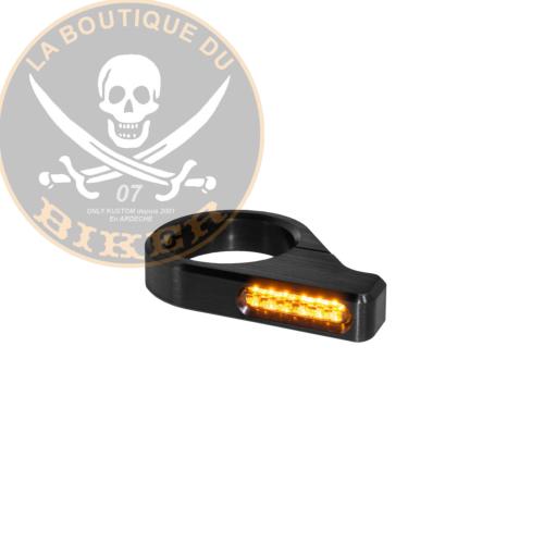 CLIGNOTANTS DE FOURCHE 47mm à 49mm...PE20201505 LA PAIRE LED NOIR...HEINZ BIKES TURNSIG LED 47/49MM BK 20201505 / HBZCC-49