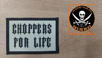 PATCHE CAOUTCHOUC LAVABLE CHOPPERS FOR LIFE BLANC...LA BOUTIQUE DU BIKER