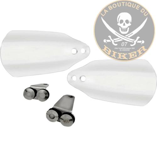 PROTECTION de POIGNEE HARLEY FLHR 2008-2016...LA PAIRE CLAIR...MEMPHIS SHADES MS HAND GUARDS FLHR CLR 06351426 / MEM7216