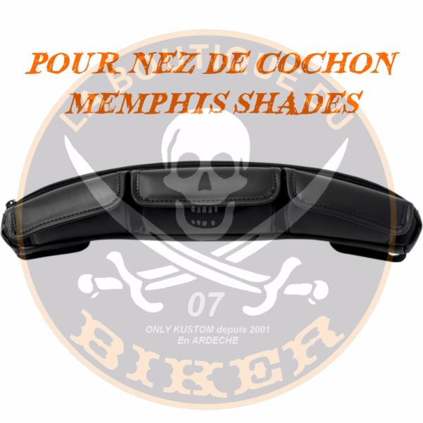 SACOCHE DE PARE BRISE EN CUIR SYNTHETIQUE POUR NEZ DE COCHON MEMPHIS SHADES ..PE35080020 MEMPHIS SHADES BIG ZIPPER POUCH FATS BW 35080020 / MEM0940