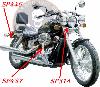 BARRE de PROTECTION MOTEUR HONDA VT750 BLACK WIDOW...SP437...SPAAN LA BOUTIQUE DU BIKER