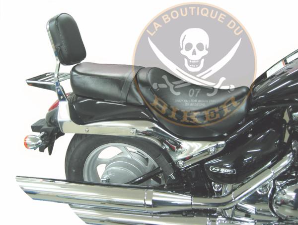 SISSI-BAR SUZUKI M800 INTRUDER DEPUIS 2010...HAUTEUR 35cm AVEC PORTE PAQUET...SP837 CHROME  LA BOUTIQUE DU BIKER