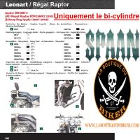 SISSY BAR LEONART / REGAL RAPTOR SPYDER...HAUTEUR 50cm AVEC PORTE PAQUET...SP968CH CHROME  #LABOUTIQUEDUBIKER