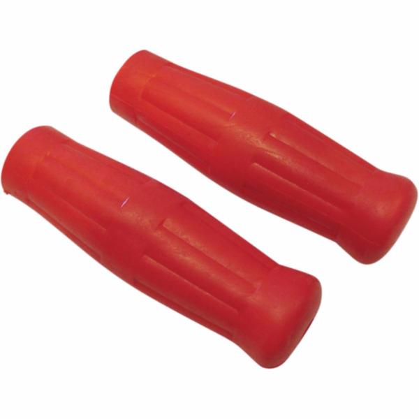 POIGNEES POUR GUIDON DE 25...TYPE CAOUTCHOUC ROUGE...JOKER MACHINE GRIPS RADIAL RUBBER RED 06300379 / 03-61R