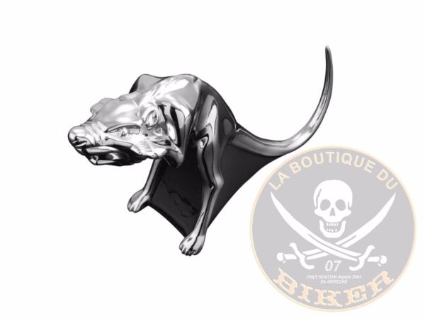 EMBLEME DE GARDE-BOUE RAT CHROME GRAND MODEL...H02-080...LA BOUTIQUE DU BIKER