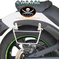 SUPPORTS SACOCHES KAWASAKI S650 AVEC SISSI BAR...KLICKFIX CHROME...SP1109 SPAAN-LABOUTIQUEDUBIKER