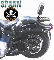 SISSI-BAR HD SOFTAIL FL de 2006-2016 / FX de 2006 à 2012...AVEC PORTE PAQUET...SP808NE NOIR HAUTEUR 35cm  #LABOUTIQUEDUBIKER