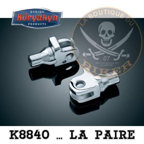 ADAPTATEUR CONDUCTEUR POUR CALE PIED KURYAKYN TRIUMPH ROCKET 3...KUR8840 KURYAKYN PEG ADAPTER...LA BOUTIQUE DU BIKER