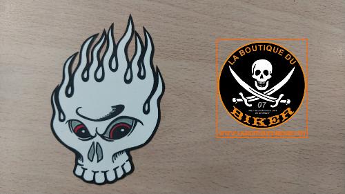 PATCHE CAOUTCHOUC LAVABLE SKULL...LA BOUTIQUE DU BIKER