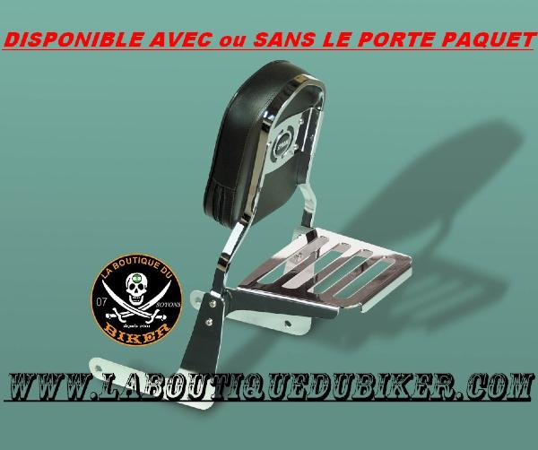 SISSY BAR YAMAHA XVS1300 STRYKER SANS PORTE PAQUET NOIR...SP1161NE...LA BOUTIQUEDU BIKER