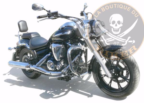 BARRE de PROTECTION MOTEUR YAMAHA 950 MIDNIGHT STAR...38mm CHROME...SP799 SPAAN-LA BOUTIQUE DU BIKER