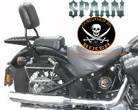 SISSI-BAR HD SOFTAIL FLS SLIM 2012-2017...HAUTEUR 35cm AVEC PORTE PAQUET...SP1037 CHROME...LABOUTIQUEDUBIKER