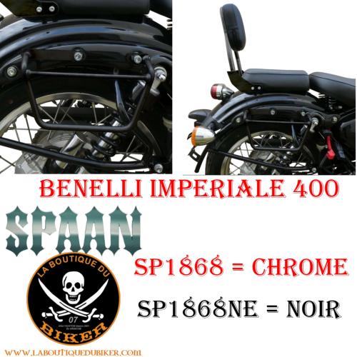 Supports De Sacoches Latérales BENELLI Imperiale 400 Klick Fix...SP1868 CHROME...LA BOUTIQUE DU BIKER