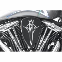 FILTRE A AIR KAWASAKI VN 900 2006-2024 BARON...PE 10100773 BARON AIR CLEANER KIT BIG AIR PINSTRIPE BLACK BA-2074-13B