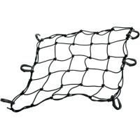 TENDEUR ARRAIGNEE AVEC CROCHET PLASTIQUE 38cm X 38cm...PE35500166 DRAG SPECIALTIES CARGO NET 15"X15"/38CM X 38CM BLACK...LA BOUTIQUE DU BIKER