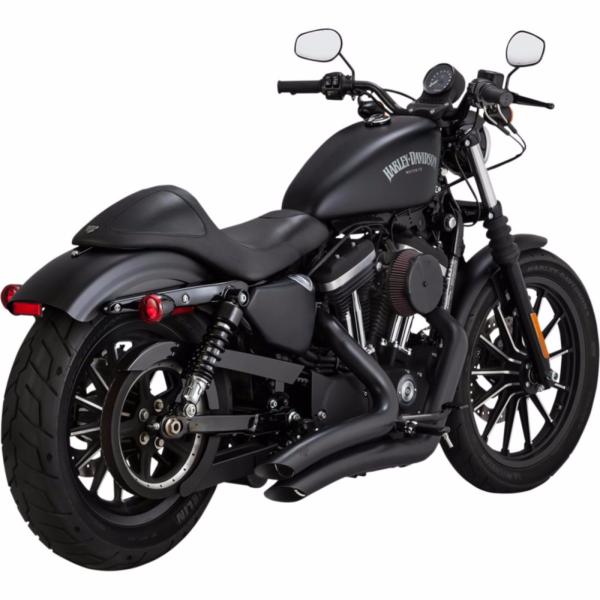 POTS HARLEY XL 2014-2022 VANCE & HINES EXHAUST BIG RADIUS 2-INTO-2 BLACK 18002591 / 46367...LA BOUTIQUE DU BIKER