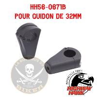 RISERS 06.5CM POUR GUIDON DE 32mm...H56-0671B NOIR...Highway Hawk Riser "Spartican 65 mm" 32mm 1 1/4" clamping With reducing sleeves for use on triple clamps of 10, 12mm bushings TÜV black