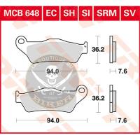 PLAQUETTES DE FREIN DUCATI ARRIERE...MCB648SH TRW BRAKE PAD SH SINTER PERFORMANCE STREET & ROAD 