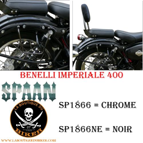 Supports De Sacoches Latérales BENELLI Imperiale 400 Standard...SP1866 CHROME...LA BOUTIQUE DU BIKER