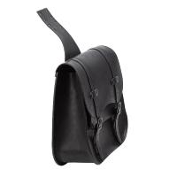 SACOCHES 30 Litres LEDRIE ...LZAD2-1073 Ledrie saddle bag "Postman Throw over" leather black with buckles W = 38cm D= 13,5cm H= 36cm 30 liters (1 set)