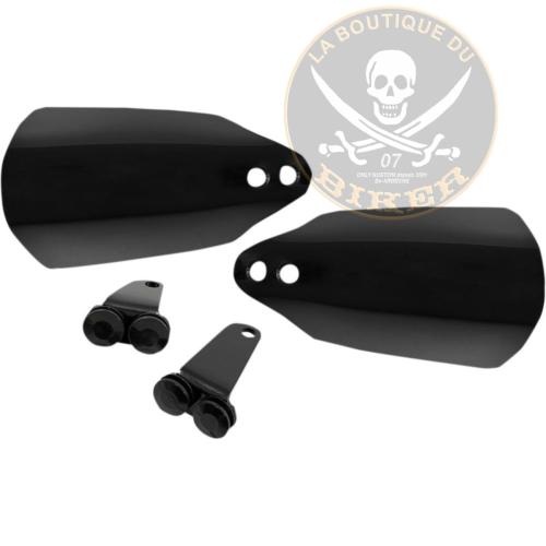 PROTECTION de POIGNEE HARLEY FLHR 2008-2016...LA PAIRE FONCE...MEMPHIS SHADES MS HAND GUARDS FLHR BLK 06351427 / MEB7216