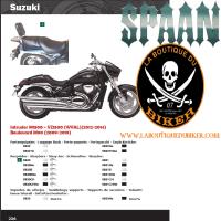 SISSI-BAR SUZUKI M1500 INTRUDER...HAUTEUR 35cm AVEC PORTE PAQUET CHROME...SP830 SPAAN LA BOUTIQUE DU BIKER