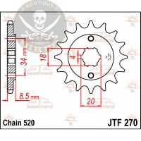 PIGNON de SORTIE BOITE HONDA 520/14T...125/250 REBEL...JT SPROCKETS SPROCKET FRONT 14T 520 JTF27014 / JTF270.14