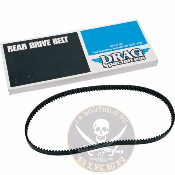 COURROIE BUELL REAR DRIVE BELT 128T 1.125"...PE12040042 DRAG SPECIALTIES BELT REAR DRV 1 1/8" 128T 12040042 / BDL SPC-128-118...LA BOUTIQUE DU BIKER