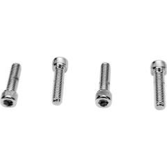 RISER VIS CHROME LES 4...DS190717 DRAG SPECIALTIES CHROME SOCKET-HEAD HANDLEBAR CLAMP BOLT KIT KNURLED...LA BOUTIQUE DU BIKER