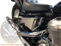 CACHE LATERAL HONDA VT 600 SHADOW...H511-106 CHROME LA PAIRE...Highway Hawk Side Covers 1 Set left and right steel chrome for Honda VT 600 Shadow #LABOUTIQUEDUBIKER