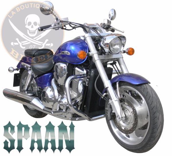 BARRE de PROTECTION MOTEUR HONDA VTX1800 CHROME...SP0736 SPAAN LA BOUTIQUE DU BIKER