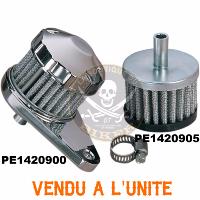 RENIFLARD + SUPPORT CHROME...PE1420900 EMGO CRANKCASE FILTER KIT 1420900 / 14-20900...LA BOUTIQUE DU BIKER