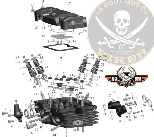 MOTEUR CULASSE NOIR...N°11	REGAL125M1-11	 PIPE ADMISSION DROITE...MOTEUR 125+350 VENDU A L'UNITE  SANS LE JOINT