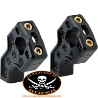 RISERS 05.8cm JOKER MACHINE HANDLEBAR RISERS 2-1/2" PULLBACK 1-1/2" DUAL BLACK...PE06020721