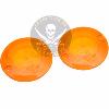 CABOCHON CLIGNOTANT HARLEY ORANGE LA PAIRE...PE20200637 DRAG SPECIALTIES REPLACEMENT AMBER TURN SIGNAL LENSES...LA BOUTIQUE DU BIKER