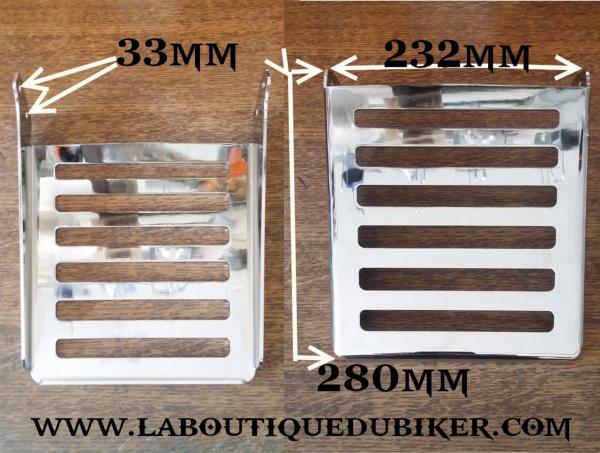 PORTE PAQUET POUR SISSI BAR 235mm GRAND MODEL SPECIAL TOP-CASE CHROME...SP623TC..LABOUTIQUEDUBIKER