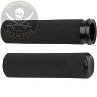 POIGNEES POUR GUIDON DE 25...ARLEN NESS GRIPS KNURLED FUSION THROTTLE BY CABLE BLACK...PE06301042  / 07-325