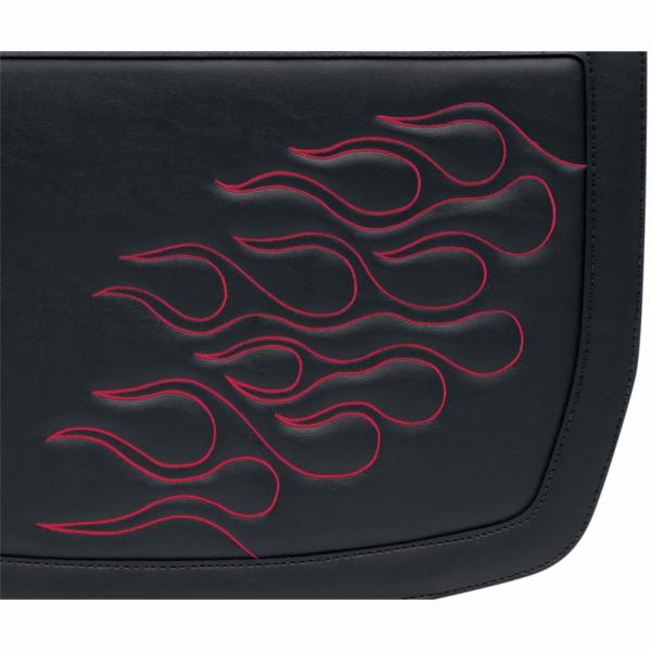 SACOCHES CAVALIERES HIGHWAYMAN TATTOO DARK RED JUMBO...PE-35010250 SADDLEMEN SADDLEBAG FLAME DK RD JB 35010250 / X021-05-0425