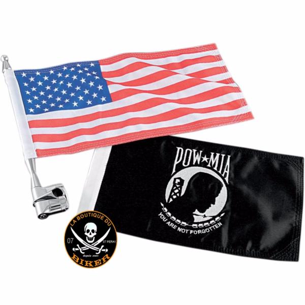 PORTE DRAPEAU KÜRYAKYN FLAG W / 1/2 "VERTICAL TMN...KUR4254 KURYAKYN FLAG W/1/2" VERTICAL MNT 05210947 / 4254...LA BOUTIQUE DU BIKER