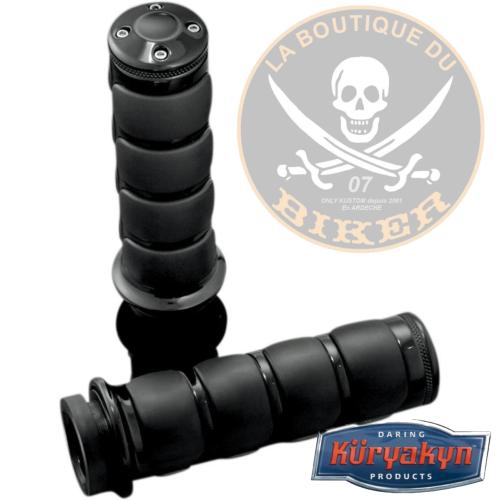 POIGNEES POUR GUIDON DE 25 TRIUMPH KURYAKYN ISO NOIR..KUR6337 KURYAKYN GRIP ISO BLACK 06301751 / 6337