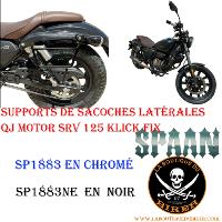 SUPPORTS SACOCHES QJ MOTOR SRV 125...SP1883 CHROME KLICKFIX...Supports De Sacoches Latérales QJ MOTOR SRV 125 Klick Fix