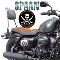 SISSI-BAR HONDA VT750 BLACK WIDOW / SHADOW SPIRIT...HAUTEUR 50cm AVEC PORTE PAQUET... SP438CH CHROME...LA BOUTIQUE DU BIKER