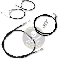 YAMAHA 950 BOLT KIT DE CABLES COMPLET POUR GUIDON APE de 30.5 à 35.5cm...PE 06501175 BARON CABLE KIT FOR 12"-14" APES BLACK BA-8050KT-12B