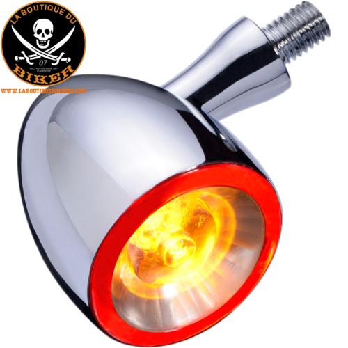 FEU ARRIERE TOUT EN UN LED CHROME CLIGNO+FEU+STOP...PE20201073 L'UNITE KELLERMANN BULLET 1000 / 20201073 / 180.100