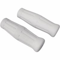 POIGNEES POUR GUIDON DE 25...TYPE CAOUTCHOUC BLANC...JOKER MACHINE GRIPS RADIAL RUBBER WHITE 06300380 / 03-61W