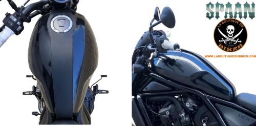 Couvre Réservoir HONDA REBEL 1100 Cuir Noir SP1777...SPAAN LA BOUTIQUE DU BIKER